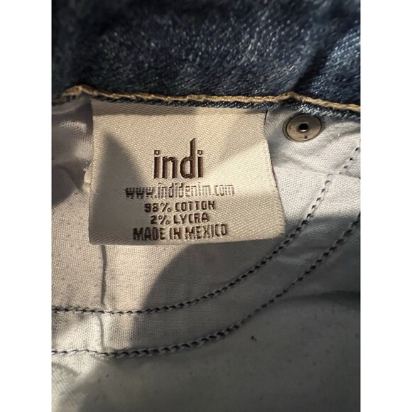 Indi Jeans Womens 32x26 Blue Denim straight Leg Blue Denim Jeans - Picture 7 of 8
